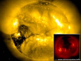 Корональная дыра на Солнце вызовет сильную магнитную бурю на Земле