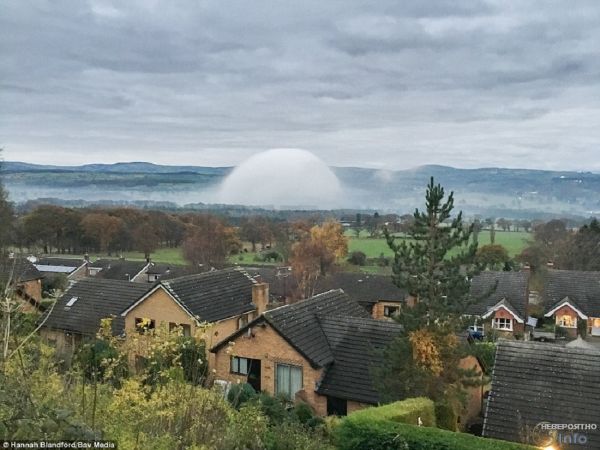 В Уэльсе наблюдали купол из тумана, похожий на НЛО