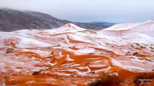 В Сахаре впервые за почти 40 лет выпал снег (фото)